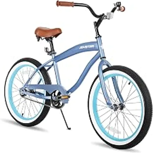JOYSTARBeachside 20" 24" 26" Beach Cruiser Bike for Kids, Teens & Adults | Classic Beach Cruiser Perfect for Boys Girls Women, Men. Coaster brake, Single Speed,