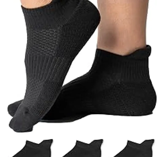 ViasoxAnkle Compression Socks for Women & Men 3 Pack, 14 mmHg Support Improves Circulation, Extra Cushioned