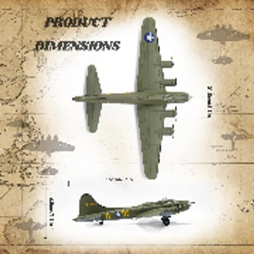 B-17 Flying Fortress Die-cast Airplanes-1/144 Scale Heavy Bomber Metal Aircraft Model for Collector, Aviation Enthusiast-Premium Collectable with Display Stand