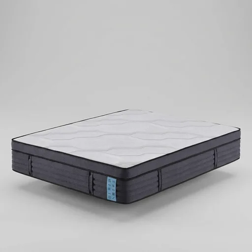 Suiforlun Queen Mattress, 15 Inch Hybrid Charcoal Gel Memory Foam Mattress with Edge Support Pocket Coils, Cooler Sleep, Back Pain Relief, Fiberglassfree Medium-Plush