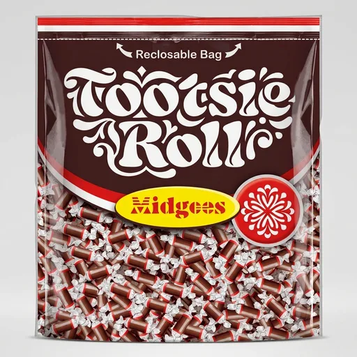 Tootsie Roll Midgees - Chewy Chocolate Gluten-Free Holiday Candy - Resealable Bag of Individually Wrapped Candies for Kids, Parties, Classroom - 700 Count (Pack of 1)