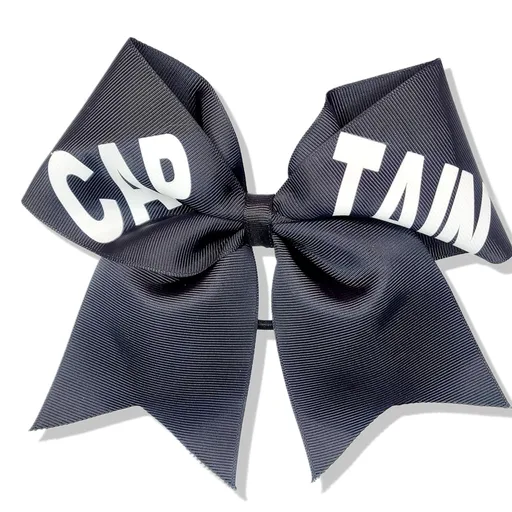 Cheer bows Black CAPTAIN CAP TAIN Hair Bow