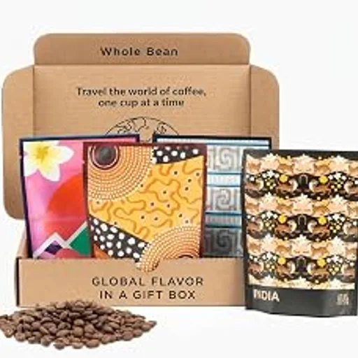 Atlas Coffee Club Gourmet Coffee Sampler Gift Set, Whole Bean, 4-Pack