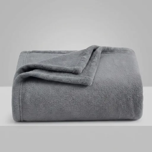 Bedsure Soft Fleece Throw Blanket for Couch Grey - Lightweight Fuzzy Cozy Halloween Decorations Blankets and Throws for Sofa, Couch, Travel, Camping, 50x60 inch