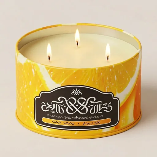 AOOVOO Citrus Lemon Odor Eliminating Candle - 3 Wick 12oz Long Lasting Highly Fragranced Candle, Eliminates 95% of Smoke, Food, Pet and Other Smells Quickly, Large Air Freshing Soy Candles