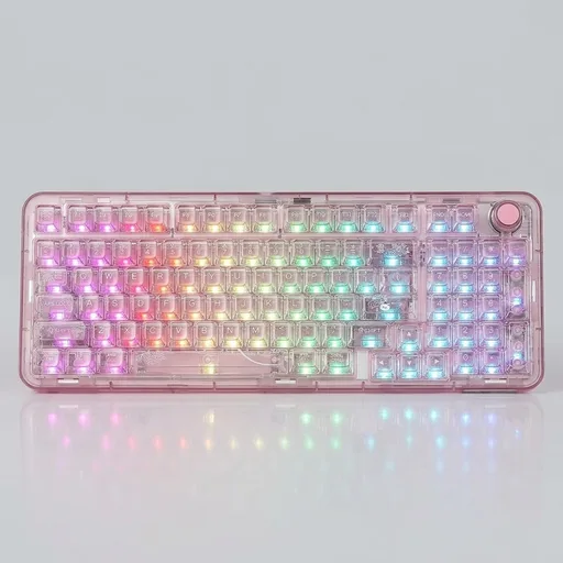 YUNZII X98 Clear Wireless Mechanical Keyboard with Knob