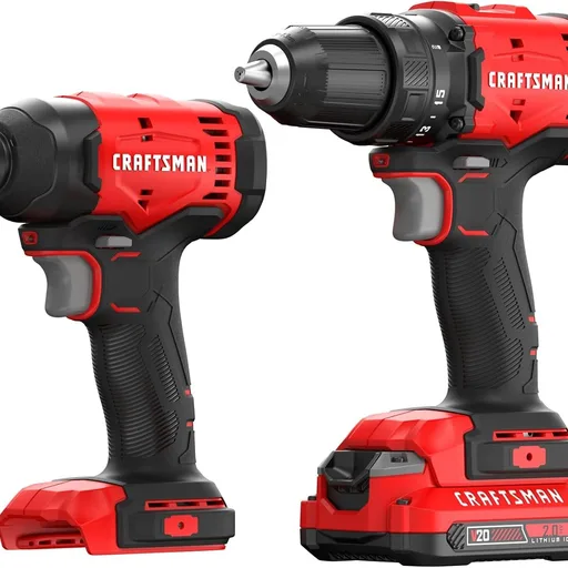 CRAFTSMAN V20 Cordless Drill Set and Impact Driver (CMCK201D1)