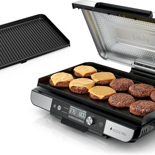 Ninja® Sizzle™ Pro XL 20'' Indoor Griddle & Grill, Silver, GX101