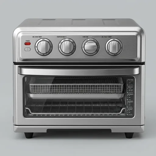 Cuisinart Air Fryer Toaster Oven, 1800W, 8-in-1 with Air Fry, Convection, Broil & Warm, 0.6 Cubic Feet, 60-Minute Timer, TOA-70NAS, Stainless Steel