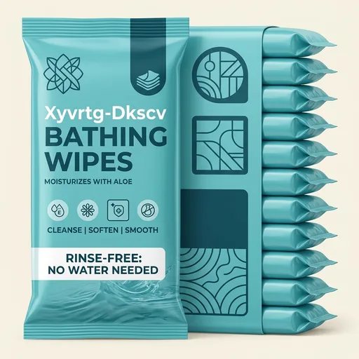 Extra Large Body Wipes for Adults Bathing No Rinse - 120 Ultra Thick Disposable Shower Wipes for Men, Women & Elderly - Great for Gym, Camping, Post Surgery