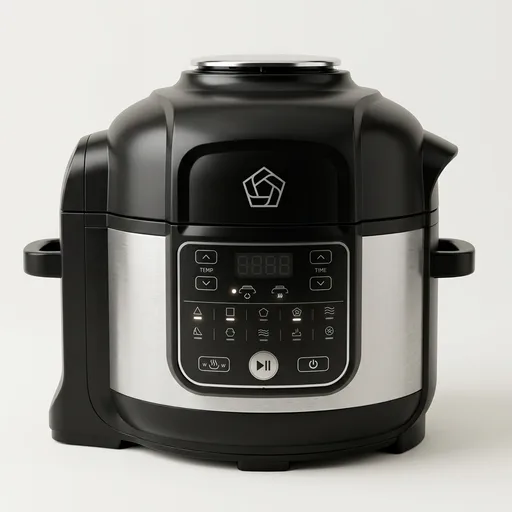 Ninja OS301/FD305CO Foodi 10-in-1 Pressure Cooker and Air Fryer with Nesting Broil Rack, 6.5-Quart Capacity, and a Stainless Finish (Renewed)