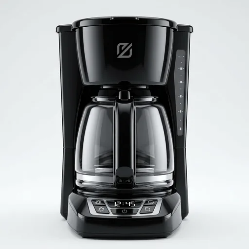 BLACK+DECKER 12-Cup Digital Coffee Maker, Programmable, Washable Basket Filter, Sneak-A-Cup, Auto Brew, Water Window, Keep Hot Plate, Black