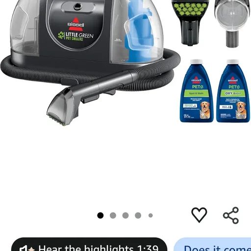 Bissell Little Green Pet Deluxe Portable Carpet Cleaner 3353