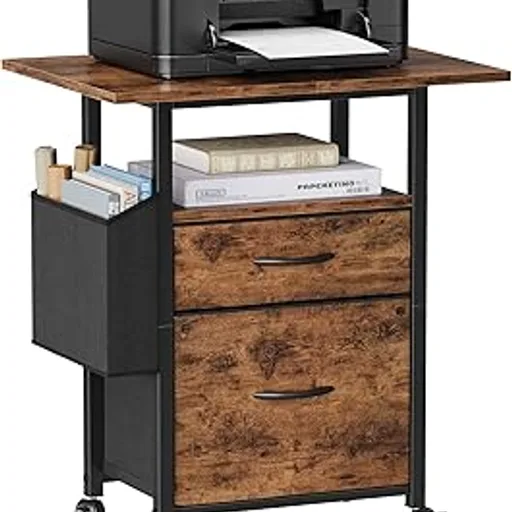 GYIIYUO 2 Drawer File Cabinet 24''W, Mobile Filing Cabinet, Printer Stand
