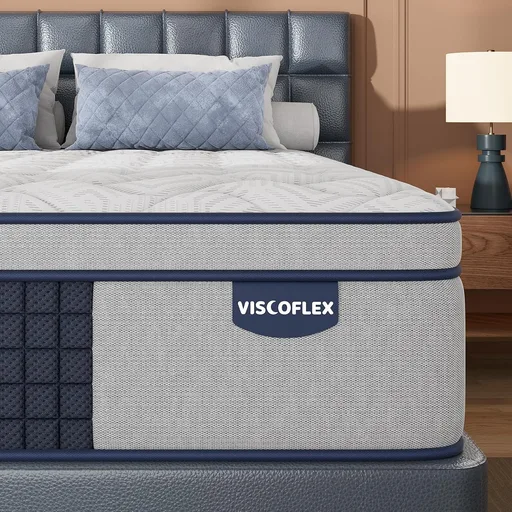 Extra Firm 14 Inch Queen Mattress, Hybrid Mattress Queen Size for Back Pain Relief & Cooling Comfort, CertiPUR-US Certified Mattresses in a Box, 365 Nights Trial &10 Years Warranty - Fiberglass Free