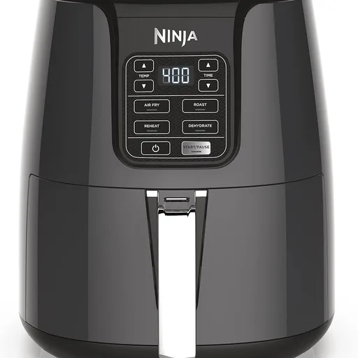 Ninja Air Fryer | 4 QT Capacity | 4-in-1 Roast, Crisp, Roast, Reheats, & Dehydrates | Dishwasher Safe Parts | 105°F-400°F | Includes 20 Easy & Healthy Recipes | 1550 watt | Grey | AF101