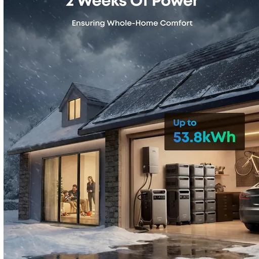 Anker SOLIX F3800 Plus Portable Power Station (Upgraded Version) with 400W Solar Panel, 3840Wh, 3,200W Solar Input, Generators for Home Use, Works with Generator, For Power Outages, and Emergencies