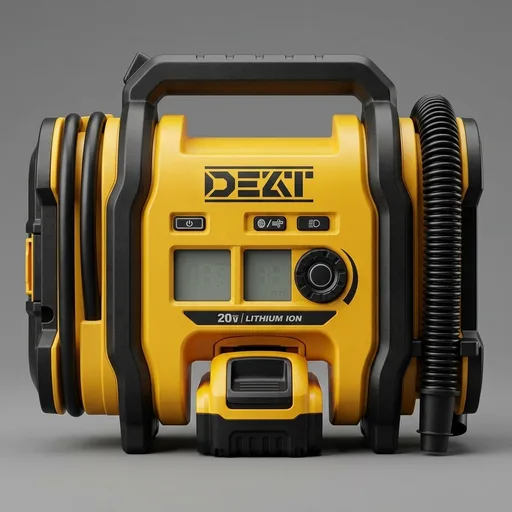 DEWALT Tire Inflator Portable Air Compressor 20V MAX, Car Air Pump with Automatic Shut Off, LED Light, Tool Only (DCC020IB)