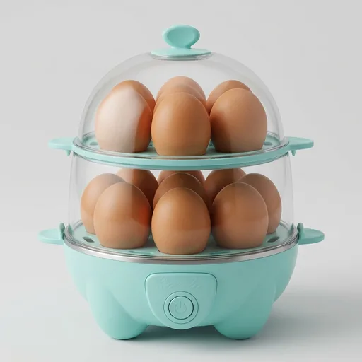 Dash Deluxe Egg Cooker - Boiler, Poacher & Steamer - Includes Measuring & Recipe Guide - Dishwasher Safe - BPA Free - Holds 12 Eggs, Aqua
