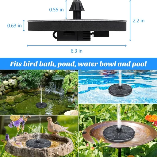Mademax Upgraded Solar Fountain