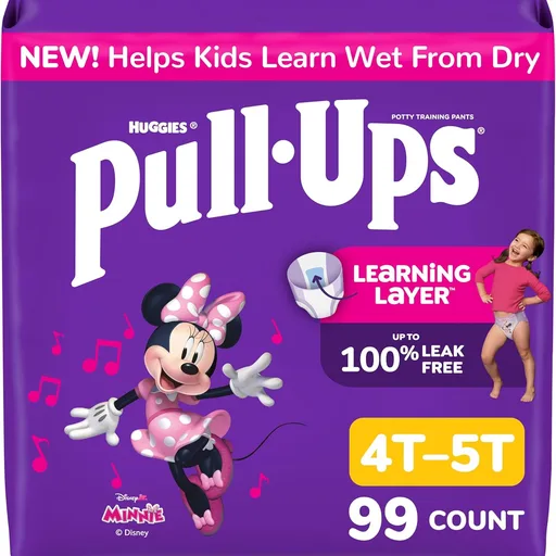 Pull-Ups Girls' Potty Training Pants, 4T-5T (38-50 lbs), 99 Count