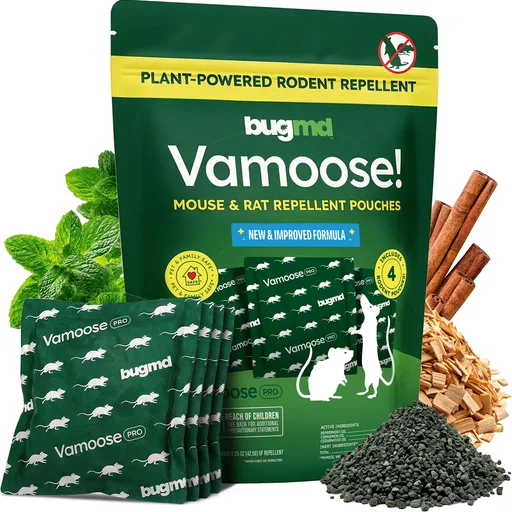 BugMD Vamoose! Pro Mouse and Rat Repellent Pouches, Mineral Pumice
