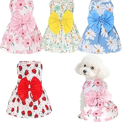 choyaCute Dog Dress Pet Dress Puppy Skirt Summer Pet Clothes for Puppy Small Cats
