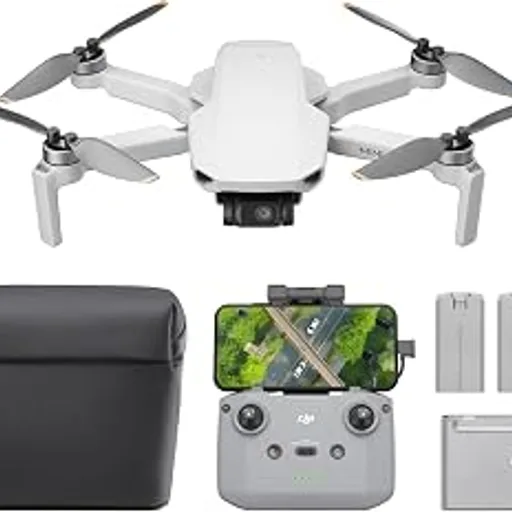 DJIMini 4K Fly More Combo, Drone with 4K UHD Camera for Adults, Under 249 g, 3-Axis Gimbal Stabilization, 10km Video Transmission, Auto Return, 3 Batteries for