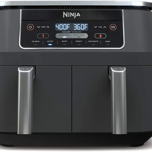 Ninja DZ201 Foodi 8https://jimmydodgersfans-kitchen-picks.buyerfieldguide.com Quart 6-in-1 DualZone 2-Basket Air Fryer with 2 Independent Frying Baskets, Match Cook & Smart Finish to Roast, Broil, Dehydrate & More for Quick, Easy Meals, Grey