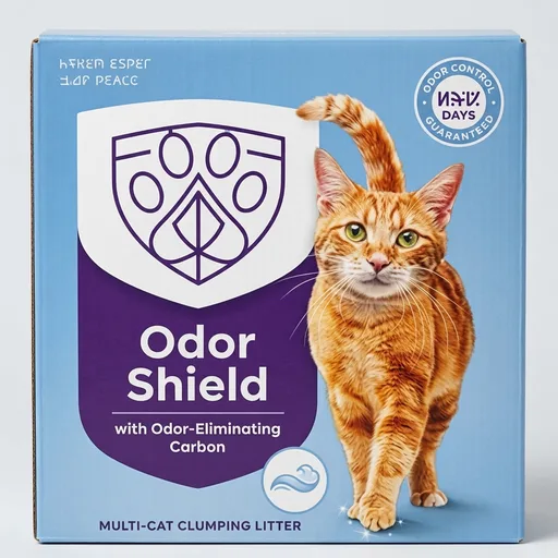 Fresh Step Odor Shield Multi Cat Clumping Cat Litter, 14 lb. | Febreze Freshness, Odor Shield with Ammonia Block Technology, Low Dust, Compatible with Most Auto