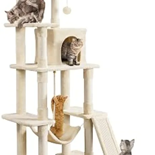 Yaheetech 63in Sturdy Large Cat Tree for Indoor Heavy Cats, Tall Tower