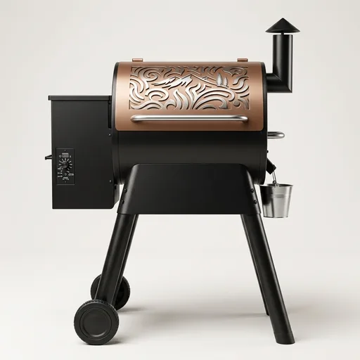 TraegerPro 22 Wood Pellet Grill & Smoker, 572 Sq In | 6-in-1 BBQ versatility, meat probe, 450°F max, 18 lb hopper – grill, smoke, bake, roast, braise & BBQ
