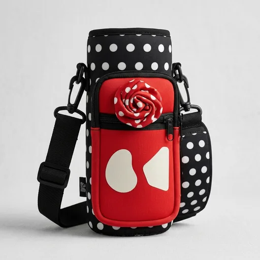 Water Bottle Carrier Bag 25oz/32oz Water Bottle Pouch Holder Adjustable Shoulder Strap Neoprene Water Bottle Sling Bag with Phone Pocket Insulated Tumbler Accessories for Walking