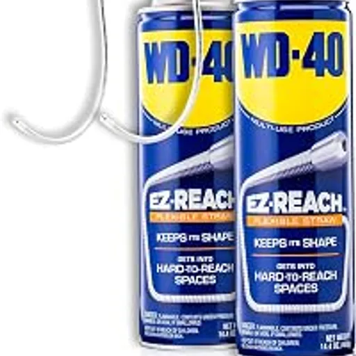 WD-40Classic Product, Multi-Use Product, Flexible Straw, 14.4 OZ [2-Pack] | Flexible EZ-Reach Straw Bends & Holds Shape, Anti-Rust & Corrosion, Free Stuck Parts