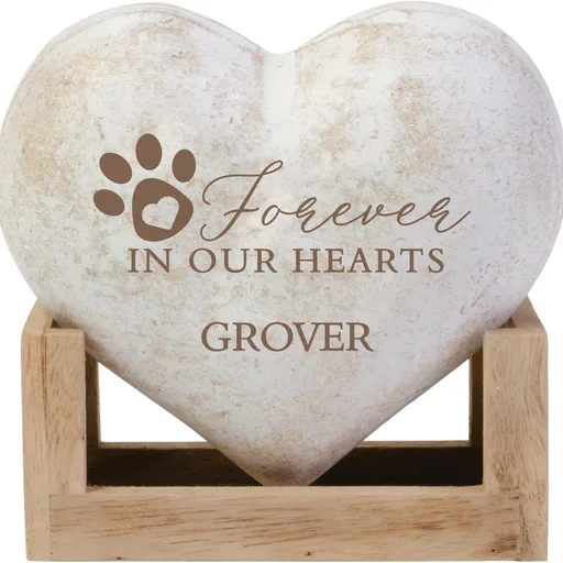 Pet Memorial Keepsake Gift, Forever in Our Hearts Pet Sympathy Gift, Personalized Pet Loss Gift, Dog Loss Gifts, Pet Memorial Heart Plaque