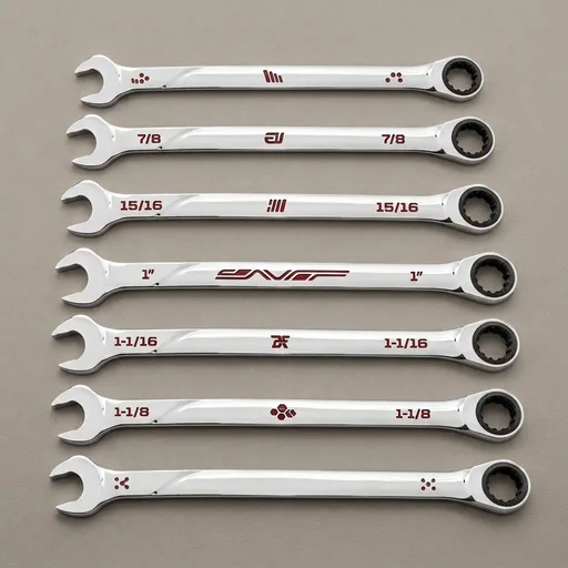 GEARWRENCH 7 Pc. 120XP Universal Spline XL Ratcheting Combination Wrench Set, SAE - 86452