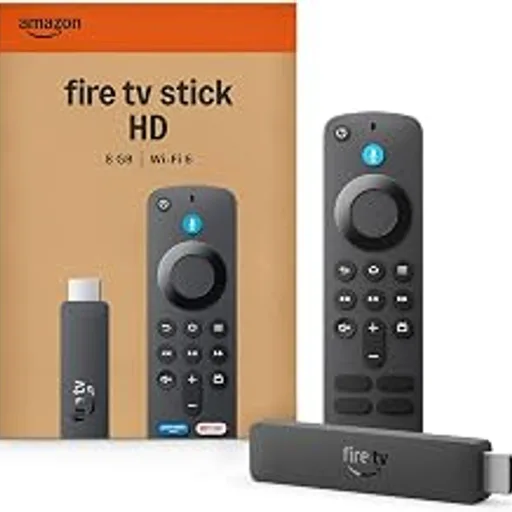 AmazonFire TV Stick HD (newest model), free & live TV, Alexa Voice Remote, powered by the TV, effortless setup, find shows faster with Alexa+