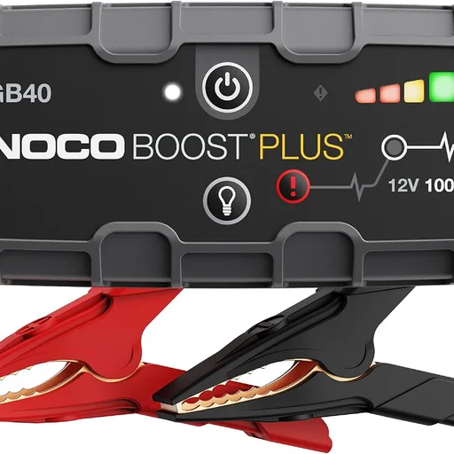 NOCO Boost GB40: 1000A UltraSafe Jump Starter – 12V Lithium Battery Booster Pack, Portable Jump Box, Power Bank & Jumper Cables - for 6.0L Gas and 3.0L Diesel Engines | Spark-Proof + Reverse Polarity Protection - Power Bank - 100-Lumen LED Flashlight - For 6.0L Gas and 3.0L Diesel Engines