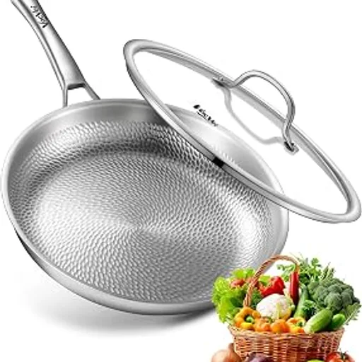 Titanium Hammered Pro Pan with Lid