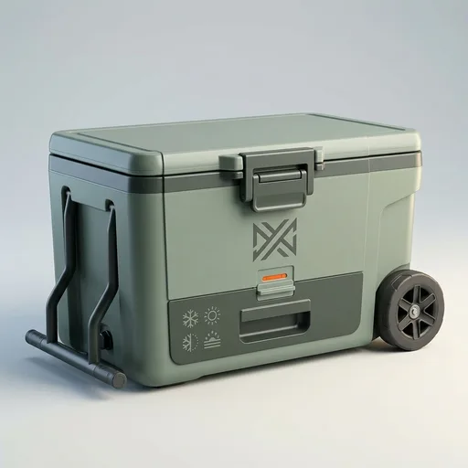 Ninja FrostVault | 65qt Wheeled Cooler with Cold Dry Zone | Integrated Fridge-Temp Dry Storage Drawer | Premium Heavy-Duty Insulated Cooler | Keeps Ice Cold for Days | Spanish Moss | FB265GN1