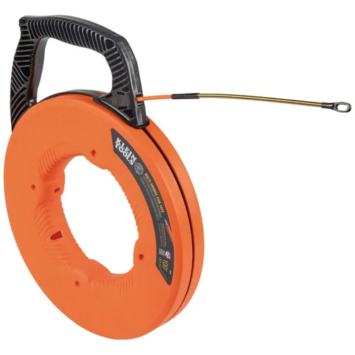Klein Tools 56380 100-Foot x 3/16-Inch Fish Tape, Multi Groove Fiberglass
