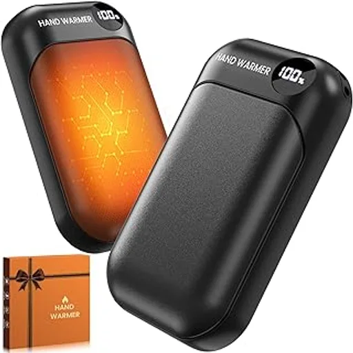 Hand Warmers Rechargeable 2 Pack, 4-Levels 104°F to 131°F Electric Hand Warmers, UL Certified Safe & Real 9Hrs Heating, Portable Pocket Hand Warmer for Women Me