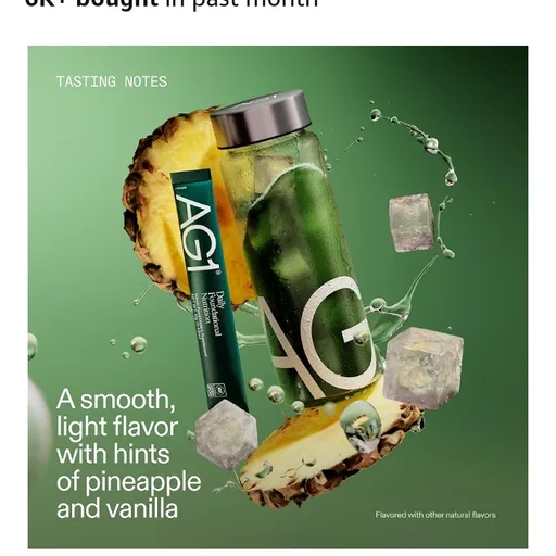 AG1 Athletic Greens Superfood and Probiotic, 75 Vitamins, Travel Pack 14ct