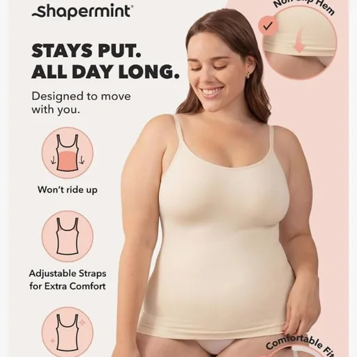 SHAPERMINT Scoop Neck Smoothing Cami, Shapewear Tank Top for Women