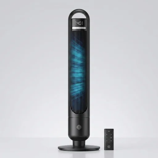 DREO Tower Fan for Bedroom, 90° Oscillating Standing Fans for Room with 4 Speeds, 3 Modes, 28dB Quiet for Sleep, 26ft/s Velocity, 8H Timer, Remote, Living Room, Office, Home, Black