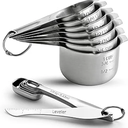 Spring Chef Stainless Steel Measuring Cups and Spoons Set of 14 w/Leveler