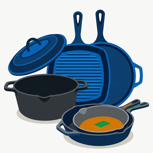 6-Piece Pre-Seasoned Cast Iron Cookware Set