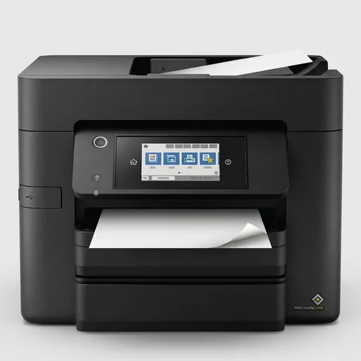 Epson Workforce Pro WF-4833 Wireless All-in-One Color Inkjet Printer, Black - Print Scan Copy Fax - 25 ppm, 4800 x 2400 dpi, 4.3" Touchscreen, Auto 2-Sided Printing, 50-Sheet ADF, 500-Sheet, Ethernet