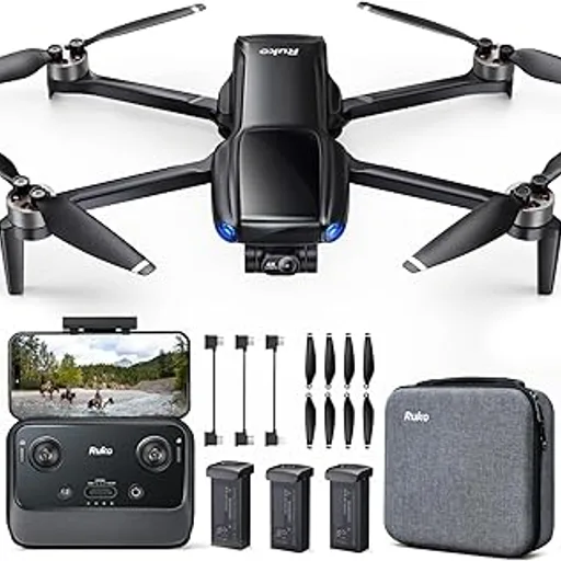 Ruko U11MINI 4K GPS Drone with Camera for Adults (96-Min Flight) | 8K Photo 4K Video Mini Quadcopter, 3-Axis Gimbal, Auto Return, Under 249g FAA Exempt, Beginne
