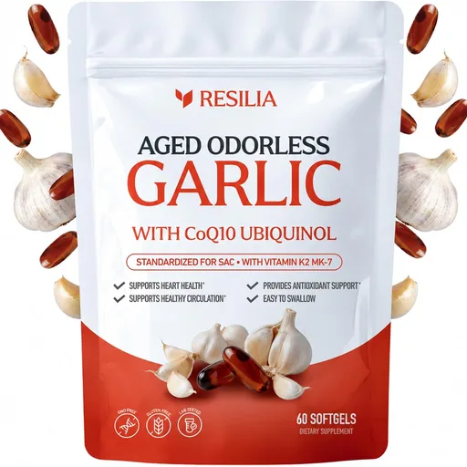 Resilia Odorless Aged Garlic Softgels (60 Count)
